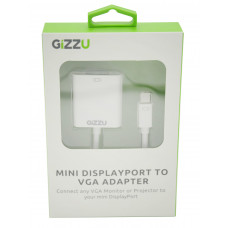 GIZZU Mini Display Port to VGA Adapter - White