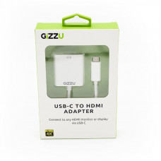 GIZZU USB-C to HDMI 4K Adapter - White