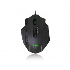 T-Dagger Major 8000DPI 10 Button|180cm Cable|Ergo-Design|RGB Backlit Gaming Mouse - Black/Green