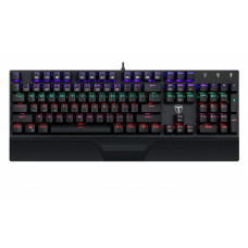 T-Dagger Destroyer 104 Key|Wrist Guard|Rainbow Backlit Gaming Mechanical Keyboard - Black