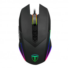 T-Dagger Lieutenant 8000DPI 10 Button|180cm Cable|Ambi-Design|RGB Backlit Gaming Mouse - Clear Black