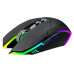 T-Dagger Lieutenant 8000DPI 10 Button|180cm Cable|Ambi-Design|RGB Backlit Gaming Mouse - Clear Black