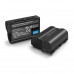 RAVPOWER 2x 2100mAh Replacement Batteries for Nikon EN-EL15 with Charger Set Black