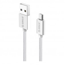 Orico Micro USB Braided Charging Data 1m Cable Silver