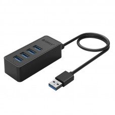 Orico 4 Port USB2.0 Hub Black|Micro USB Power Adapter Not Included - Black