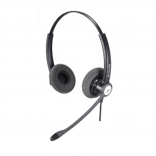 Calltel HW333N DH Stereo-Ear Noise-Cancelling Headset - Quick Disconnect Connector