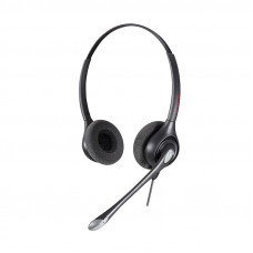 Calltel HW361N Stereo-Ear Broadband Audio Noise-Cancelling Headset - Quick Disconnect Connector