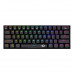 Redragon DRACONIC Mechanical 61 Key|Bluetooth 5.0|RGB 9 Colour Modes|Rechargable Battery|Type-C Charging Cable Gaming Keyboard - Black